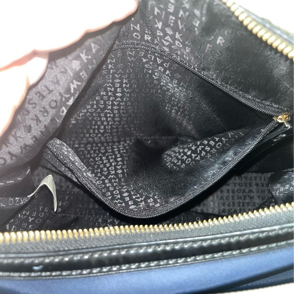 HP 🎉Kate Spade Blue Black Color Block Nylon Serena Top Handle Handbag Hobo Purse - Picture 12 of 16